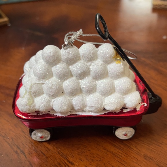 Red Wagon Christmas Ornament - Picture 4 of 5